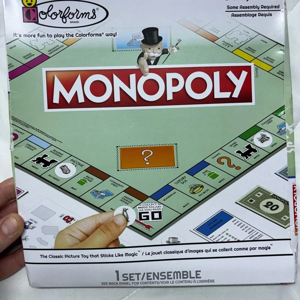 Colorforms Mini MONOPOLY Hasbro Board Game